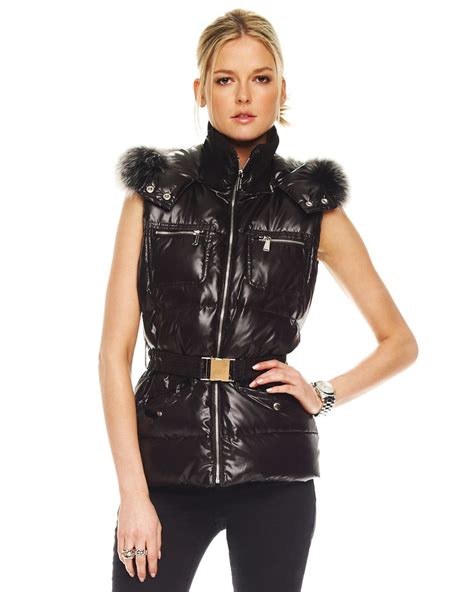 vest michael kors creme|Michael Kors black puffer vest.